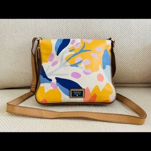 FOSSIL Canvas Abstract, Eye Catching Design Bag